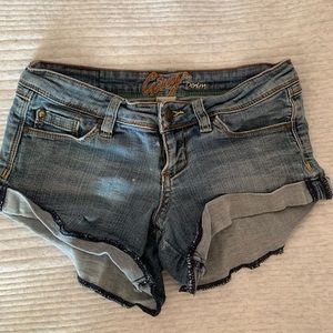Distressed Guess Jean Shorts